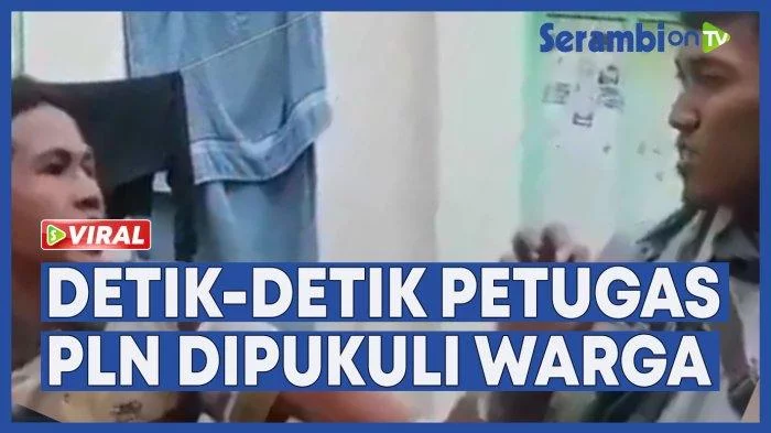 VIDEO Rekaman Detik-detik Petugas PLN Dipukuli Warga Usai Copot Meteran Listrik yang Telat Bayar