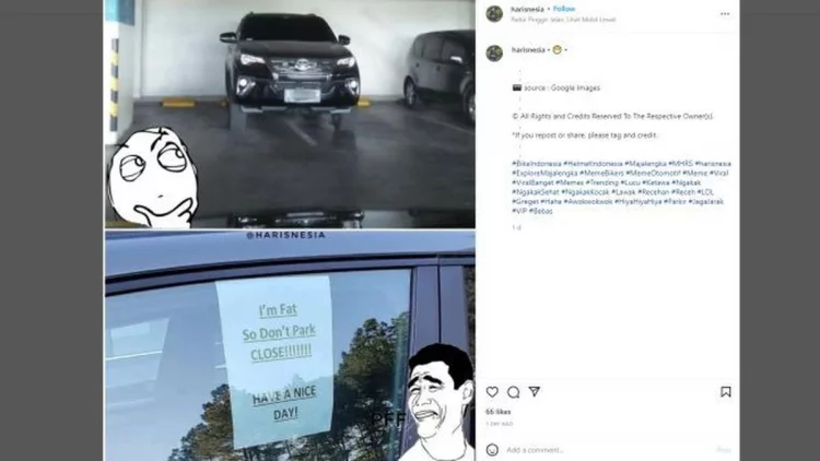 Meme Otomotif Pekan Ini: Alasan Pengguna Mobil Parkir Semena-mena