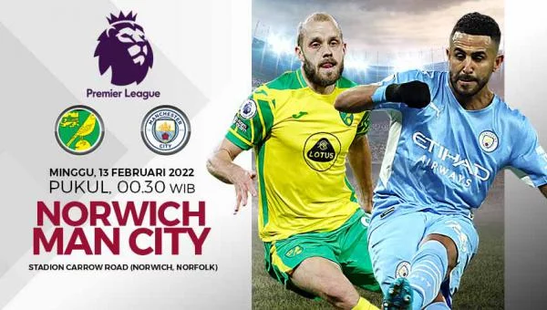 Link Live Streaming Liga Inggris: Norwich vs Manchester City