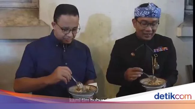Cerita Anies Tak Menyangka Ketemu Ganjar Saat Makan Bubur Bareng Ridwan Kamil