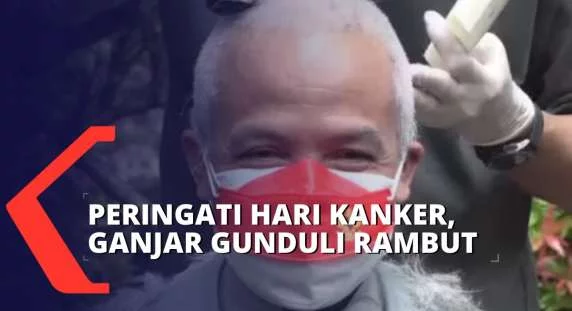 Peringati Hari Kanker Internasional, Ganjar Pranowo Gunduli Rambutnya