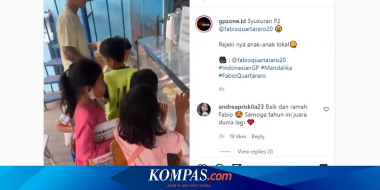 [POPULER OTOMOTIF] Rayakan Podium, Quartararo Traktir Es Krim Anak-anak di Lombok | Agar Tidak Ketinggalan Pesawat, Franco Morbidelli Pinjam Motor Polisi di Mandalika Halaman all