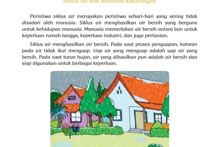 Peristiwa Apa Saja yang Terjadi pada Teks Siklus Air dan Bencana Kekeringan? Kunci Jawaban IPA Kelas 5 SD