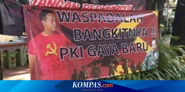 Spanduk Jenderal Andika Berkaos PKI Tiba-Tiba Muncul di Tanah Abang dan Menteng