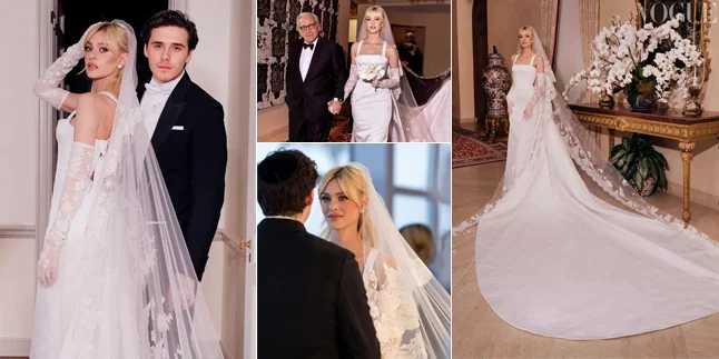 7 Potret Detail Gaun Pengantin Nicola Peltz yang Dirilis British Vogue, Brooklyn Beckham Sebut Cantik