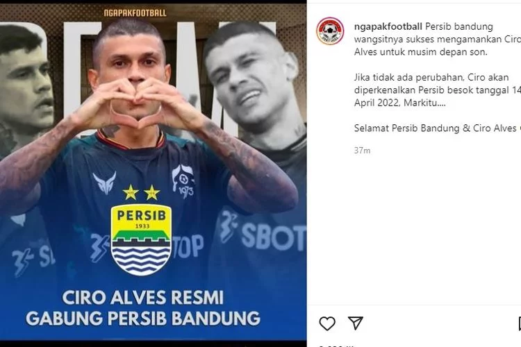 Bukan ke Persebaya, Ciro Alves Disebut Resmi ke Persib Bandung, Duet Ngeri dengan David da Silva