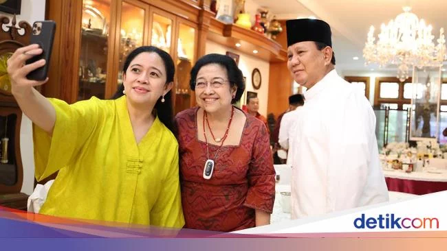 3 Momen Menarik Prabowo-Megawati-Puan Saat Lebaran