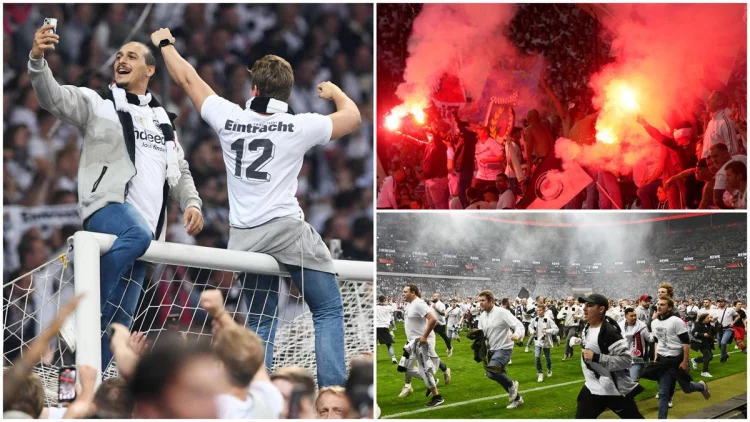 Foto: Teror Suporter Eintracht Frankfurt Berlanjut, Die Adler Bungkam West Ham dan Lolos ke Final Liga Europa