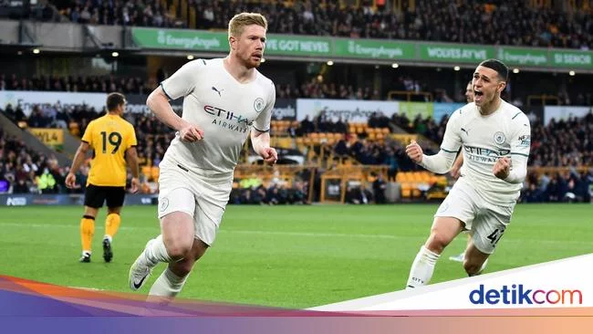 Wolves Vs Man City: Menang 5-1, Kevin De Bruyne Cs Jauhi Liverpool