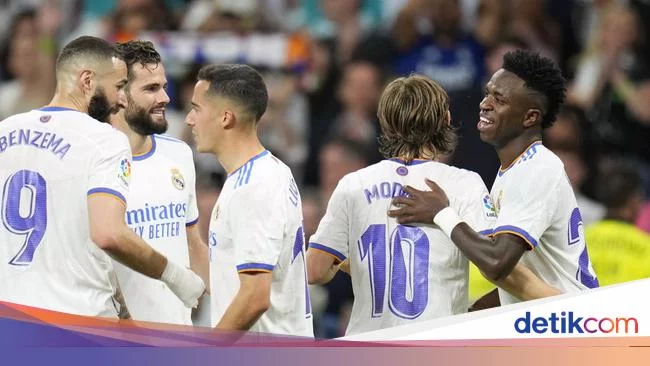 Real Madrid Vs Levante: Los Blancos Pesta 6-0, Vinicius Hat-trick