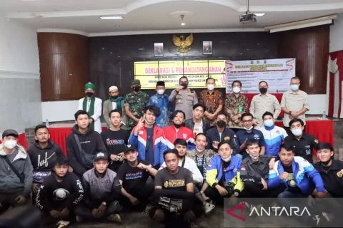 Forkopimda dan ormas otomotif Sukabumi deklarasi tolak berandal bermotor - ANTARA News Jawa Barat