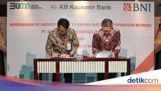 Perluas Bisnis Internasional, BNI-KB Kookmin Bank Tandatangani MoU