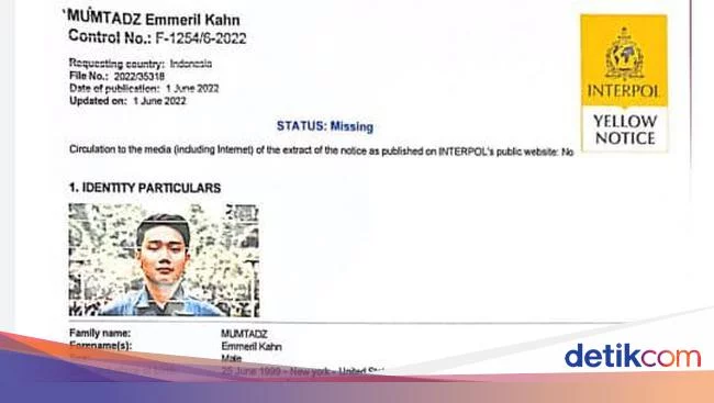 Interpol Terbitkan Yellow Notice Anak Ridwan Kamil
