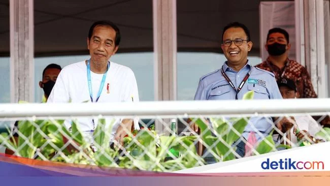Melihat Momen-momen Kompak Anies dan Jokowi di Formula E