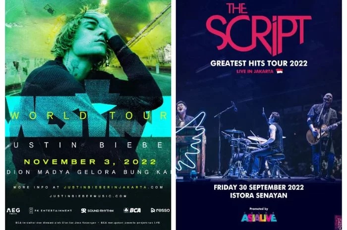 5 Konser Musisi Internasional di Indonesia Tahun 2022, Justin Bieber hingga The Script