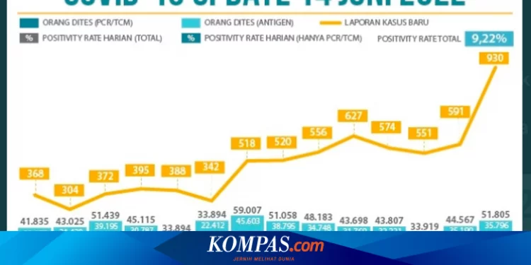 Kasus Harian Covid-19 Indonesia Hampir 1.000, Tertinggi dalam 2 Bulan!