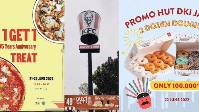 Daftar Promo HUT Jakarta, Rabu 22 Juni Diskon Makanan Sampai Lokasi Hiburan
