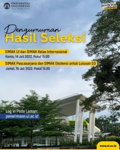 Pengumuman SIMAK UI  dan Kelas Internasional Hari  Ini, Simak Cara Cek  Hasil dan Biaya Kuliah