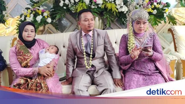 Viral Istri Dampingi Suami Nikah Lagi dengan Wanita Lain, Sambil Gendong Anak