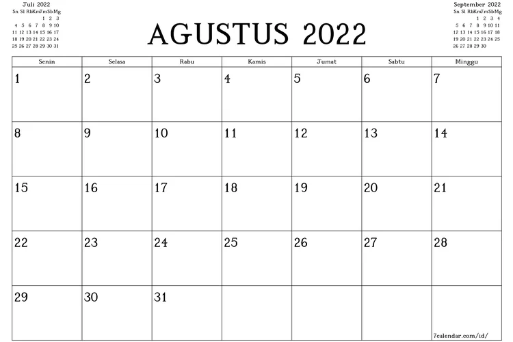 Daftar Peristiwa Penting di Bulan Agustus 2022, Apakah Ada Hari Libur Selain Tanggal 17?