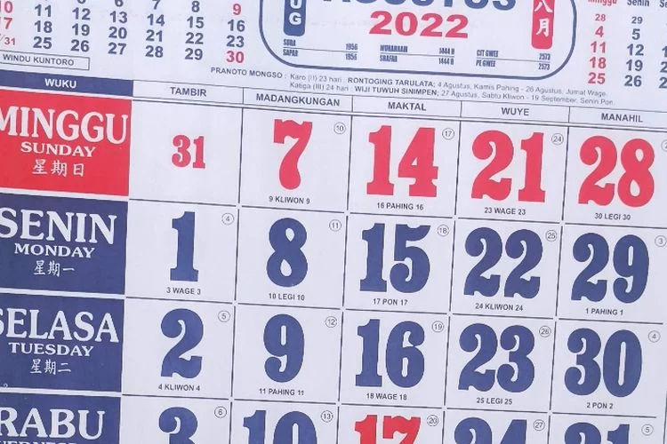Tanggal 5 Agustus 2022 Memperingati Hari Apa dan Ada Peristiwa Apa? Selengkapnya Cek Disini