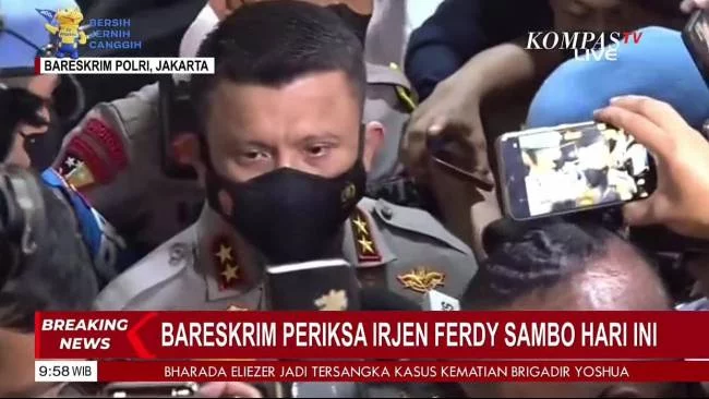 Dibawa ke Mako Brimob, Polri Sebut Ferdy Sambo Diduga Ambil CCTV saat Olah TKP Tewasnya Brigadir J