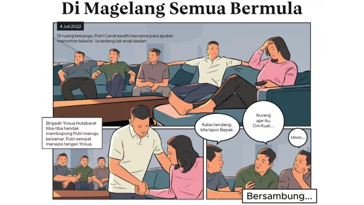 Komik Tempo Ungkap Peristiwa Magelang: Brigadir J Mau Bopong Putri Candrawati yang Tidak Enak Badan