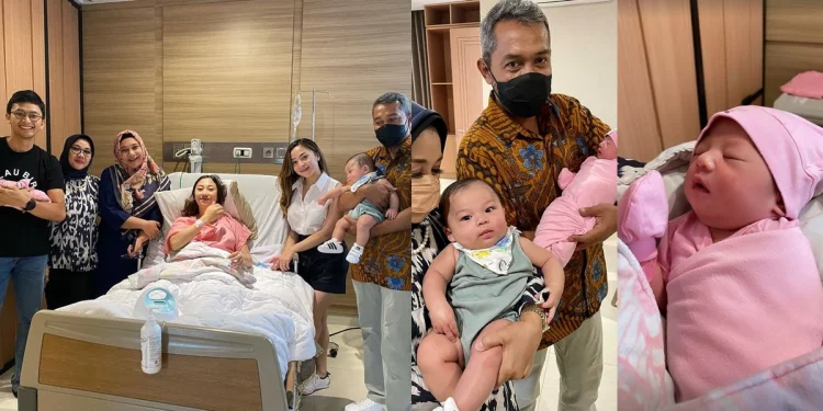 Nona Adik Nikita Willy Melahirkan Anak Perempuan, Potret Baby Izz Sambut Sepupu Gemesin Banget