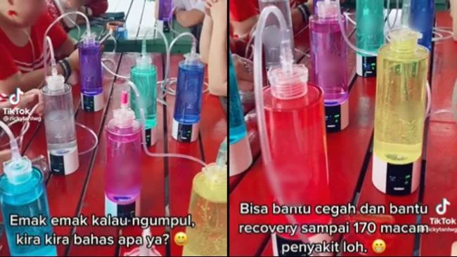Viral Emak-Emak Pakai Botol untuk Inhalasi Hidrogen, Dokter Paru: Enggak Ada Gunanya