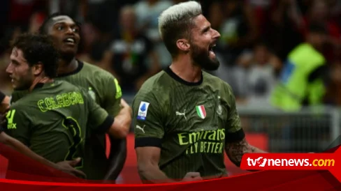 Leao Kartu Merah Akibat Tendangan Akrobatiknya Bikin Kepala Lawan Bocor, 10 Pemain AC Milan Tetap Bisa Menang