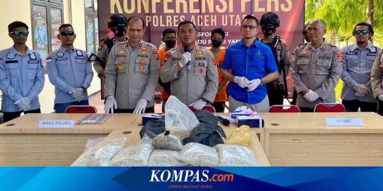 2 Pengedar Narkoba Jaringan Internasional Senilai Rp 68 Miliar Ditangkap di Aceh