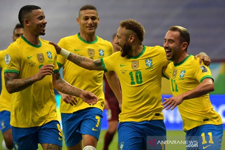 Brazil menang telak 5-1 atas Tunisia pada laga uji coba internasional
