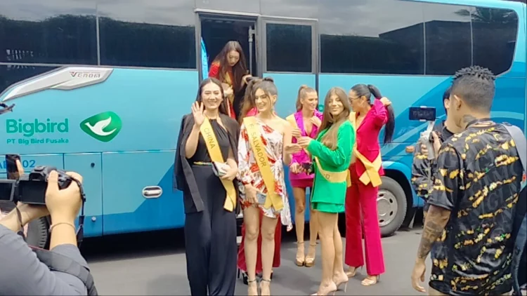 Kapolsek Marga Pimpin Pengamanan Kunjungan Miss Grand Internasional Dan Himbau Prokes