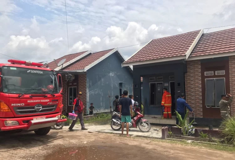 Dua Peristiwa Kebakaran Terjadi di Sampit Hari Ini, Satu Unit Rumah di Perumahan RDP Jalan Pelita Barat Terbakar