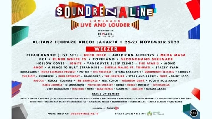 Lebih dari 70 Musisi Lokal dan Internasional Siap Meriahkan Soundrenaline 2022