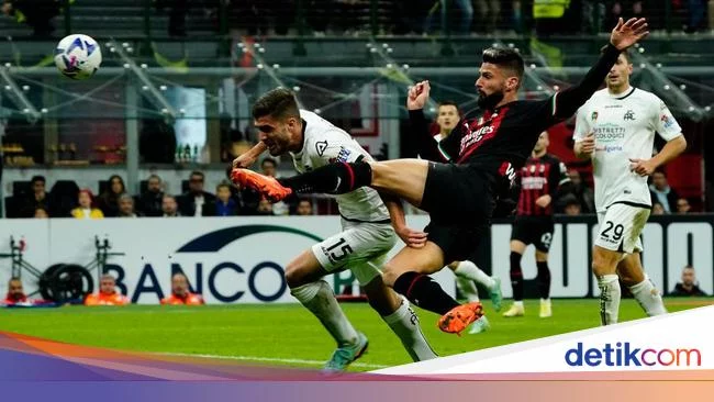 Olivier Giroud Vs Spezia: Cetak Gol Indah, lalu Dikartu Merah
