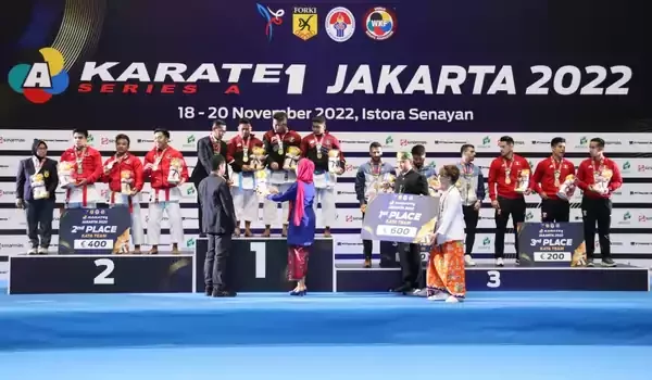Indonesia Sabet 3 Emas di Kejuaraan Karate Internasional WKF Series A 2022