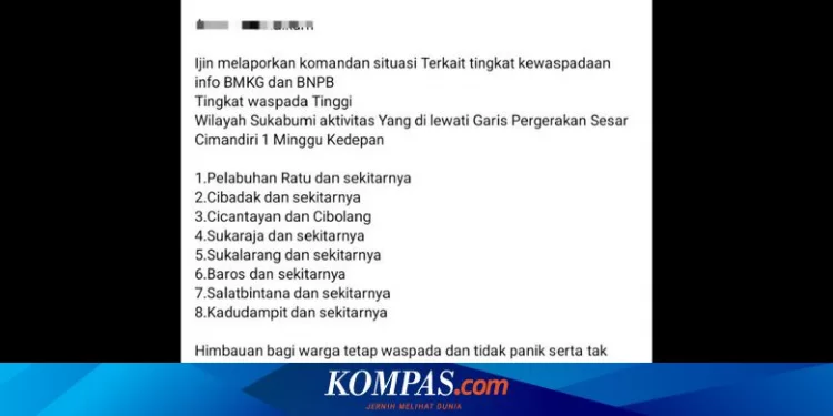 Beredar Pesan Akan Terjadi Gempa di Waduk Cirata, BMKG: Hoaks!