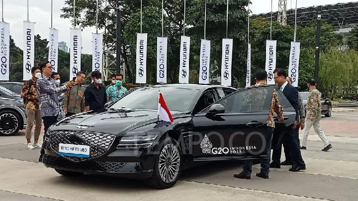 Genesis G80 dan Hyundai Ioniq 5 Bekas KTT G20 Dipamerkan di SCBD