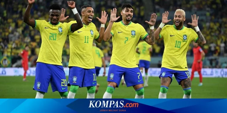 Ranking FIFA Tim-tim 8 Besar Piala Dunia 2022: Brasil Teratas