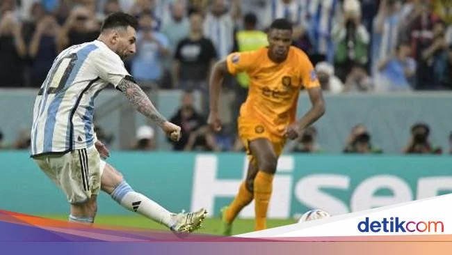 Messi Gol Penalti, Argentina 2-0 Belanda