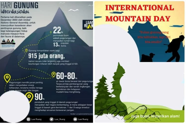 Kumpulan Link Twibbon Hari Gunung Internasional 2022, Bingkai Foto Profil Anak Gunung Keren Pasang 11 Desember