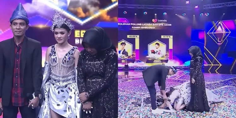 Potret Detik-Detik Sridevi Dinyatakan Sebagai Juara D'Academy 5, Histeris Hingga Cium Kaki Kedua Orangtua