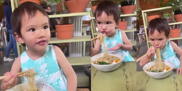 Umur 2 Tahun, Potret Claire Anak Shandy Aulia Sudah Pintar Makan Pakai Sumpit