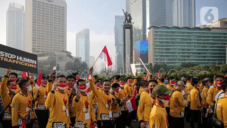 Perayaan Puncak Hari Pekerja Migran Internasional di Bundaran HI