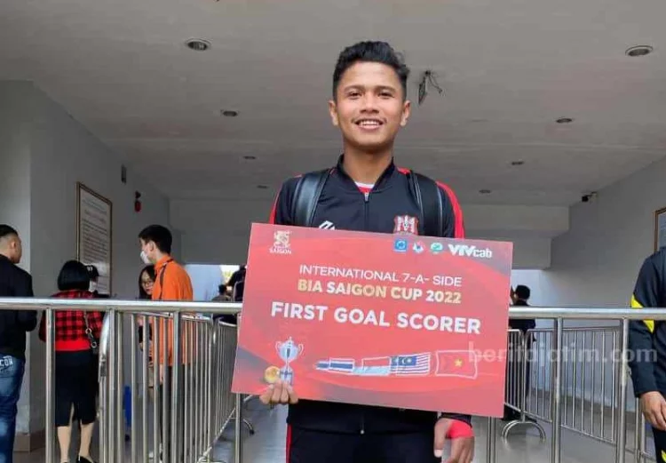 Raih First Goal Scorer di Internasional 7 Aside Football Tournament Cup Bia Saigon 2022, Jiddan Nur Petik Pelajaran di Vietnam