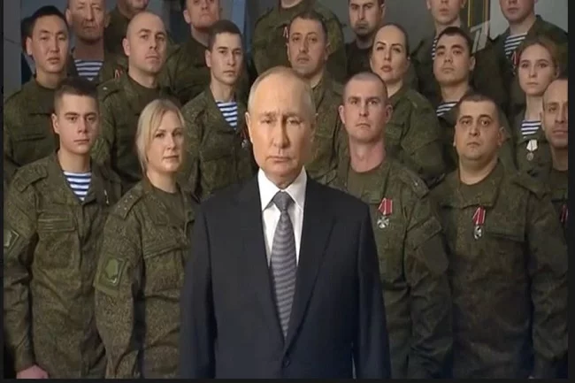 Pidato Putin sebut Barat Gunakan Ukraina untuk Hancurkan Rusia