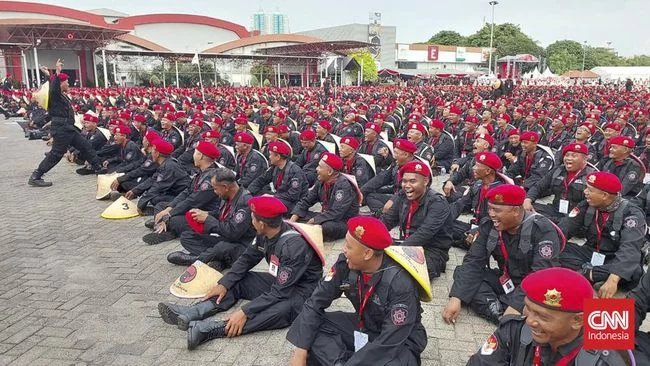 Jokowi Tiba di Arena HUT PDIP, 7.000 Personel Satgas Cakra Buana Siaga