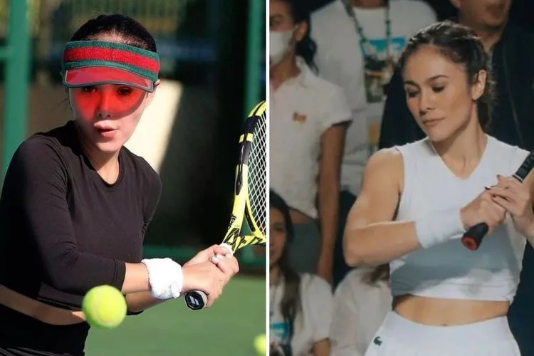 Adu gaya Yuni Shara vs Wulan Guritno pakai outfit tenis bikin jantung bergetar, siapa yang lebih keren?