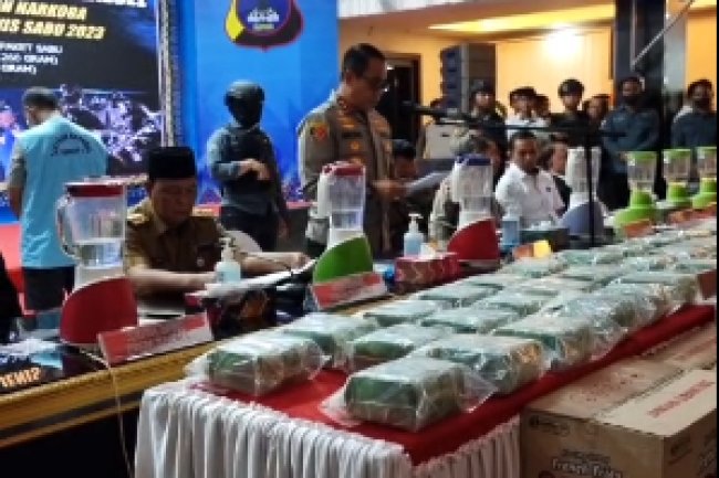Polda Kalsel Musnahkan 35 Kilogram Sabu Jaringan Internasional